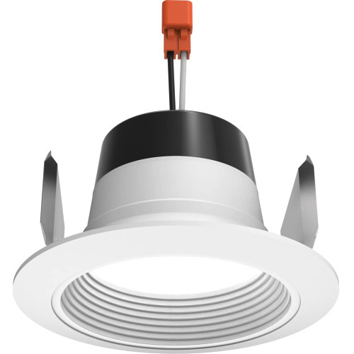 Juno 4 in. 2700K Soft White LED 900 Lumen Retrofit Downlight Baffle Trim Module, White