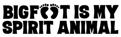 Bigfoot is My Spirit Animal Footprints Funny Sasquatch Myth c Wall Decals for Walls Peel and Stick Wall Art murals Black Small 8 Inch