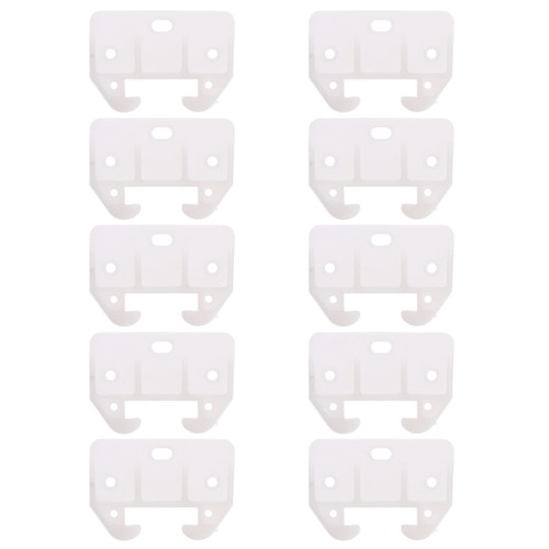 DOITOOL Plastic Drawer Guides 10Pcs Plastic Drawer Guides, Drawer Rail, Drawer Track Guide, Drawer Slides Replacement Furniture Parts for Drawer, Dressers, Hutches (White) Cabinet Drawer Slides