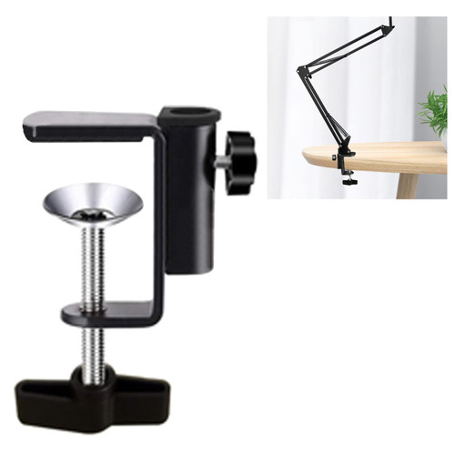 UFURMATE Desk Lamp Clamp, 1Pc C Shape Desk Table Mount Clamp Aluminum Alloy C-Clamp Base Stand Mounting Desk Clamp Holder for Desktop Table Light