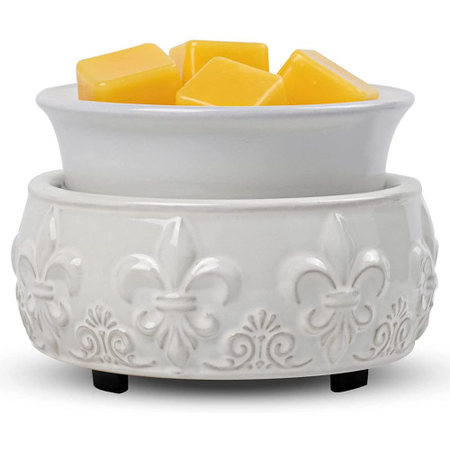 Ceramic Wax Warmer,Wax Melt Warmer,Wax Melter for Scented Wax, Jar Candles or Essential Oil, Electric Candle Wax Warmer Burner Gifts for Fragrance Spa Home Office(White)