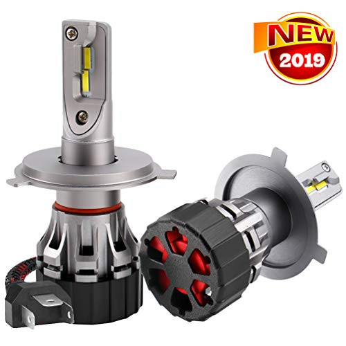 Ysding H4/9003 LED Headlight Bulbs 6000K 8000LM Super Bright CSP Chips All-in-One Conversion Kit for Lo/Hi Beam (Gray-1)
