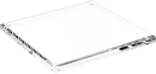 Plymor Clear Acrylic Square Beveled Display Base, 7" W x 7" D x 0.5" H