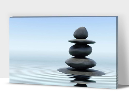 Zen Wall Art Decor Canvas - Zen Garden with Zen Stone Picture Canvas Prints for Bathroom Decor, Zen Peaceful Water Meditation Decor Framed Artwork for Yoga Decor 18x24 inches Zen Wall Art Decor Canvas - Zen Garden with Zen Stone Picture Canvas Prints for Bathroom Decor, Zen Peaceful Water Meditation Decor Framed Artwork for Yoga Decor 18x24 inches