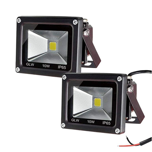 GLW Led Flood Light 2 Pack 10W 12V Ac or Dc Warm White Outdoor Lights 750lm 80w Halogen Bulb Equivalent Black Case for Trees Yard GLW Led Flood Light 2 Pack 10W 12V Ac or Dc Warm White Outdoor Lights 750lm 80w Halogen Bulb Equivalent Black Case for Trees Yard