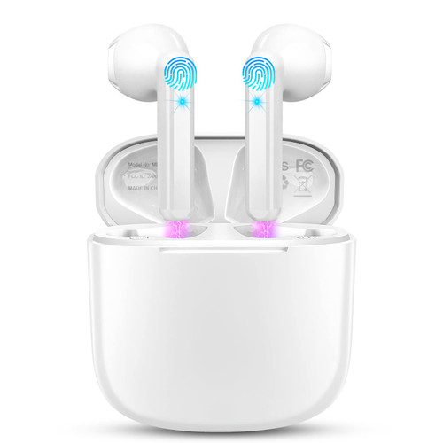 Wireless Earbud, Bluetooth 5.3 Headphones Bluetooth Earbud with 4 ENC Mics, Wireless Earphones in Ear Noise Cancelling Wireless Headphons Deep Bass IP7 Waterproof Ear Buds for iOS Android - 2023 White Wireless Earbud, Bluetooth 5.3 Headphones Bluetooth Earbud with 4 ENC Mics, Wireless Earphones in Ear Noise Cancelling Wireless Headphons Deep Bass IP7 Waterproof Ear Buds for iOS Android - 2023 White