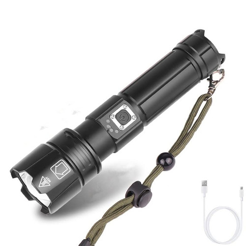 BESTSUN LED XHP70 Flashlight, 8000 Lumens Tactical XHP70 Rechargeable Handheld Flashlights Zoomable Waterproof Torch Lamp for Hunting,Hiking,Camping,Traveling