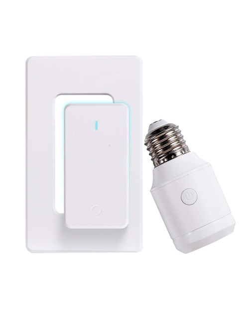 Zoiinet 500W Remote Control Light Bulb Socket, Wireless Light Switch for Pull Chain Lighting Fixture, E26 E27 Bulbs Base Holder, Programmable, No Wiring Needed, for Bedroom, Stair, Closet & Garage