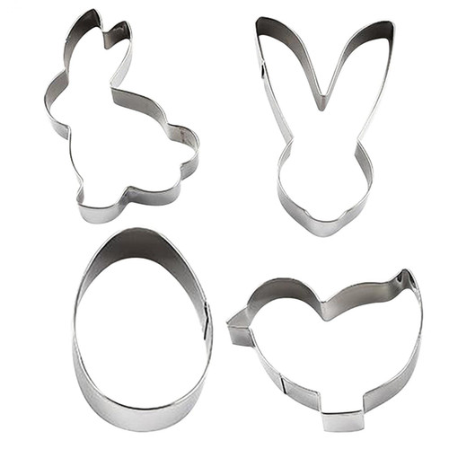 Zpervoba 4 Pieces Easter Cookie Cutter Set Easter Egg Bunny Rabbit Duck Shapes Stainless Steel Cookie Molds for Holiday Party Decorations Cake Baking Mould Cookie Cutters Mold Zpervoba 4 Pieces Easter Cookie Cutter Set Easter Egg Bunny Rabbit Duck Shapes Stainless Steel Cookie Molds for Holiday Party Decorations Cake Baking Mould Cookie Cutters Mold