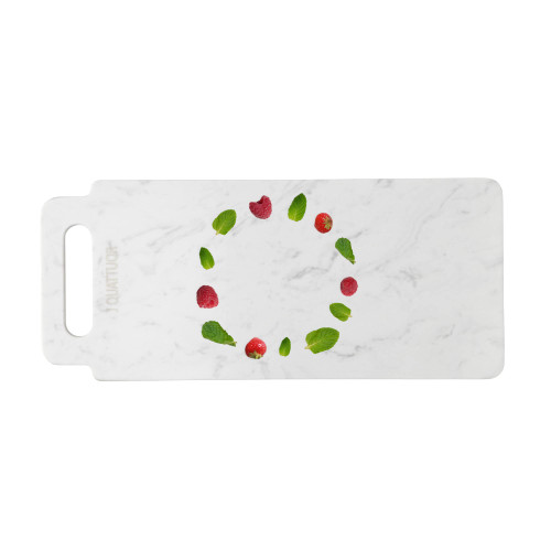 J QUATTUOR Home White Marble Cutting Board, Cheese Board, Serving Tray, Charcuterie Board, Rectangular Shape Fruit Platter with Handle for Cheeses, Meat, Fruits, Appetizers and Sushi J QUATTUOR Home White Marble Cutting Board, Cheese Board, Serving Tray, Charcuterie Board, Rectangular Shape Fruit Platter with Handle for Cheeses, Meat, Fruits, Appetizers and Sushi