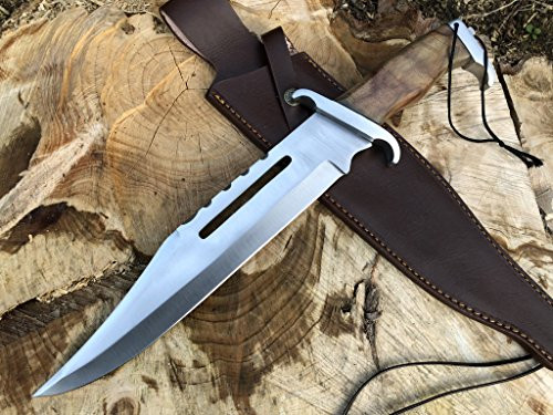 Perkin | 16 Inches Fixed Blade Hunting Knife | Bowie Knife | Leather Sheath
