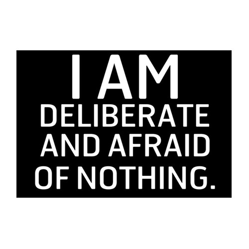 Vinyl Wall Quotes Stickers I Am Deliberate and Afraid of Nothing Cute Wall Decals Home Decorations Wall Decals for Kids Room Family Dorm Outdoors