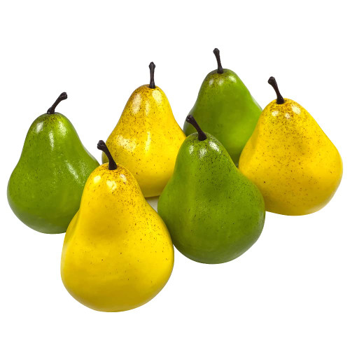6 Pcs Artificial Pears Set, Lifelike Fake Pear Yellow Pears Artificial Green Pears, Faux Fake Fruits for Home Decoration Party Photography Props 6 Pcs Artificial Pears Set, Lifelike Fake Pear Yellow Pears Artificial Green Pears, Faux Fake Fruits for Home Decoration Party Photography Props