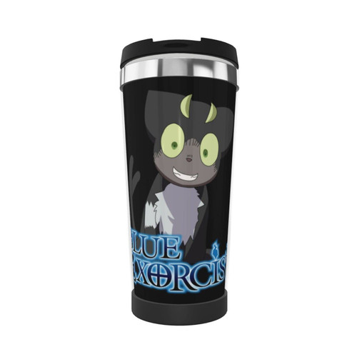 URUMAX Blue Exorcist Kuro Double Insulated Coffee Cup Anime Portable Stainless Steel Cups Fashion Travel Mugs