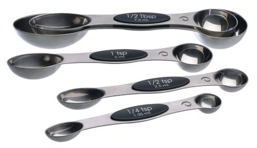 Prepworks by Progressive Magnetic Measuring Spoons, Set of 5,Black