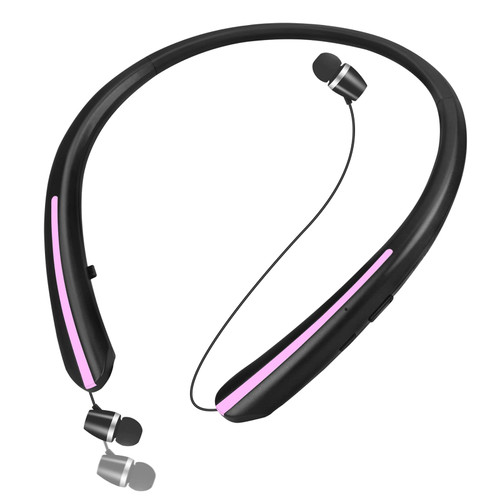 Bluetooth Headphones Retractable, Wireless Neckband Headset with Sweatproof Stereo Earbuds CVC 8.0 Noise Cancelling Call Vibrate Alert Earphones (Pk) Bluetooth Headphones Retractable, Wireless Neckband Headset with Sweatproof Stereo Earbuds CVC 8.0 Noise Cancelling Call Vibrate Alert Earphones (Pk)