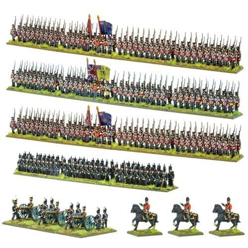 Warlord Black Powder Epic Battles Waterloo: British Infantry Brigade Military Table Top Wargaming Plastic Model Kit 312001001