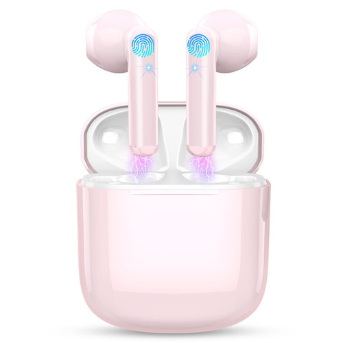 Wireless Earbud, Bluetooth 5.3 Headphones Bluetooth Earbud with 4 ENC Mics, Wireless Earphones in Ear Noise Cancelling Wireless Headphons Deep Bass IP7 Waterproof Ear Buds for iOS Android - 2023 Pink