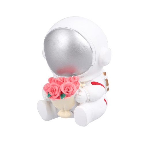 Cake Ornament Car Decoration Toy Cake with Cakey Car Ornament Astronaut Decoration Spaceman Figure Astronaut Ornament Cake Resin Craft Cake Ornaments Doll Top Hat Gift Mini Roses