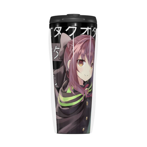 Anime Seraph Of The End Shinoa Hiiragi Tumbler Coffee Cups Double Insulated With Lid For Ice Drink Hot Beverage