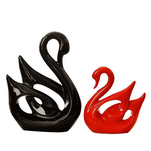2 Pieces Swan Sculpture Decor Swan Table Decorations Elegant Ceramic Swan Figurine Swans for Decoration Statues for Home Decor Living room Shelves Fireplace Coffee Table Decor?Red Black Couple Swan ? 2 Pieces Swan Sculpture Decor Swan Table Decorations Elegant Ceramic Swan Figurine Swans for Decoration Statues for Home Decor Living room Shelves Fireplace Coffee Table Decor?Red Black Couple Swan ?