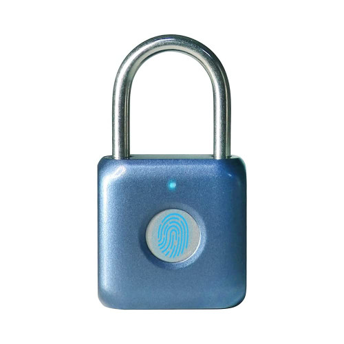 Fingerprint Padlock eLinkSmart Gym Padlock Locker Lock: Blue Metal Keyless Combination Padlock for Gym Locker School Locker Backpack Suitcase Luggage