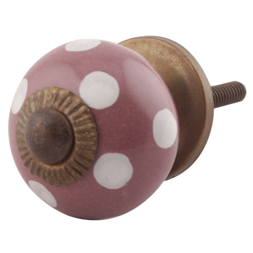 Indian Shelf 2 Pieces Kitchen Cabinet Knobs and Pulls | Dotted Unique Drawer Pulls | Purple Cupboard Door Knobs | Ceramic Knobs for Cabinet | Western Drawer Knobs | Knobs for Dresser