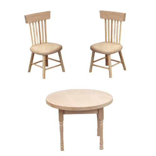 Holibanna 1 Set Mini Table and Chairs Miniature Furniture Kids Table and Chair Kid Furniture Childrens Furniture Mini Living Room Set Chair Set Oak Beige Mini Furniture Models Desktop Props