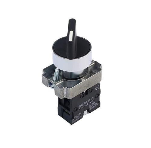 FEHAUK XB2-BD21 XB2-BD33 2/3 Positions 1N0/1NC&1NO/2NO Latching self-Locking/Momentary selector Push Button Switch (Color : XB2-BD41)