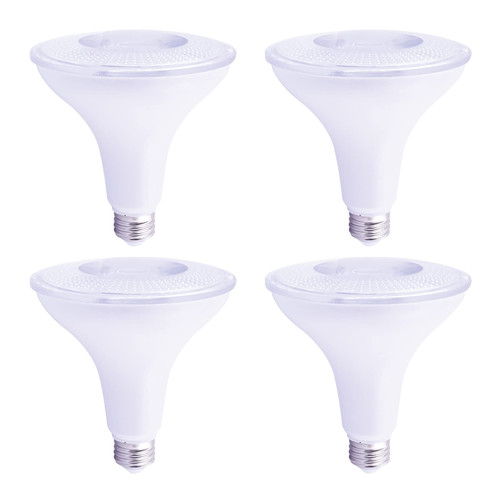 LED Flood Light Bulb PAR38 LED Dimmable Bulb, 100W Equivalent, 3000K - Soft White, 15 Watts LED Spotlight Bulb, 1250 Lumens, E26 Standard Base, Damp Location - Indoor/Outdoor - 4 Pack LED Flood Light Bulb PAR38 LED Dimmable Bulb, 100W Equivalent, 3000K - Soft White, 15 Watts LED Spotlight Bulb, 1250 Lumens, E26 Standard Base, Damp Location - Indoor/Outdoor - 4 Pack