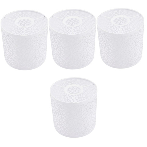 DOITOOL 4pcs Lampshade Metal Lantern Rattan Pendant Light Rattan Wall Sconce Light Shade Lamp Guard Cage Tree Wrought Iron White Lamp Shade Wall Lamp Shade Ceiling Lamp Shade Desk Lamp E27