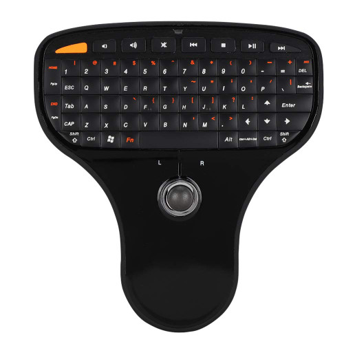 Sanpyl Mini USB Multimedia Keyboard,2.4G USB Wireless Keyboard Trackball Wireless Keyboard Controller and Mouse Combo with Touchpad for TV Computer
