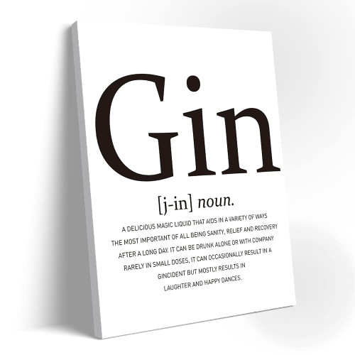 DOI-LANEE Gin Lover Wall Art, Gin Canvas Poster with Frame, Funny Holiday Gift Wall Art Print, Kitchen Wall Decor, Home Wall Art, Ready to Hang (12"X15") (DL222) DOI-LANEE Gin Lover Wall Art, Gin Canvas Poster with Frame, Funny Holiday Gift Wall Art Print, Kitchen Wall Decor, Home Wall Art, Ready to Hang (12"X15") (DL222)