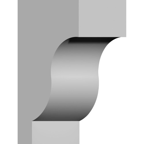 Ekena Millwork COR04X06X10TR 4 1/2-Inch W x 5 7/8-Inch D x 10-Inch H Traditional Corbel , White