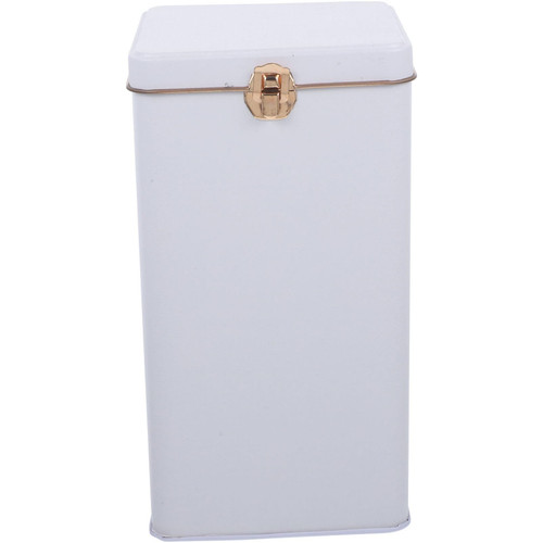 Rectangular Metal Tins Tea Canister Loose Leaf Tea Storage Tin Can Box Kitchen Canisters Airtight Storage Jar Container for Loose Tea Coffee Candy Sugar Pet Food