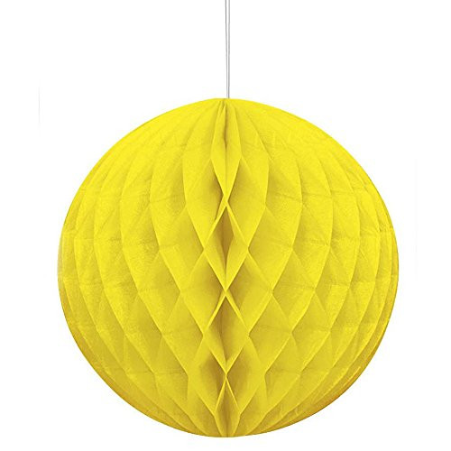 8" Neon Yellow Honeycomb Tissue Paper Ball