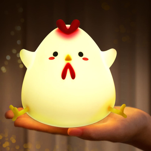 Rayki Chick Night Light for Kids, USB Rechargeable 7 Colors Tap Control Nursery Night Lights Silicone Nightlights Cute Led Light Room Decor Table Desk Lamp Gifts for Teens Girls Boys Children Toddler Rayki Chick Night Light for Kids, USB Rechargeable 7 Colors Tap Control Nursery Night Lights Silicone Nightlights Cute Led Light Room Decor Table Desk Lamp Gifts for Teens Girls Boys Children Toddler