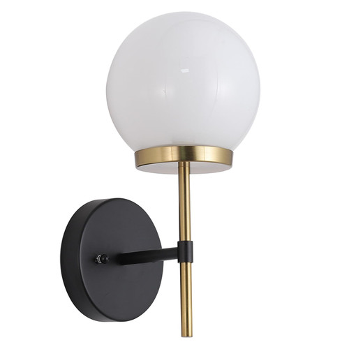 Berliget Globe Wall Sconce, Mid Century Modern Black Gold Wall Sconces Light with White Ball Glass, Vanity Lights Fixtures Indoor Wall Mount Lighting for Bathroom Mirror Bedroom Living Room Staircase Berliget Globe Wall Sconce, Mid Century Modern Black Gold Wall Sconces Light with White Ball Glass, Vanity Lights Fixtures Indoor Wall Mount Lighting for Bathroom Mirror Bedroom Living Room Staircase