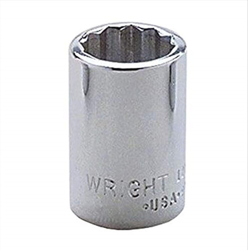 Wright Tool 2114 1/4" Drive 12 Point Standard Socket, 7/16"