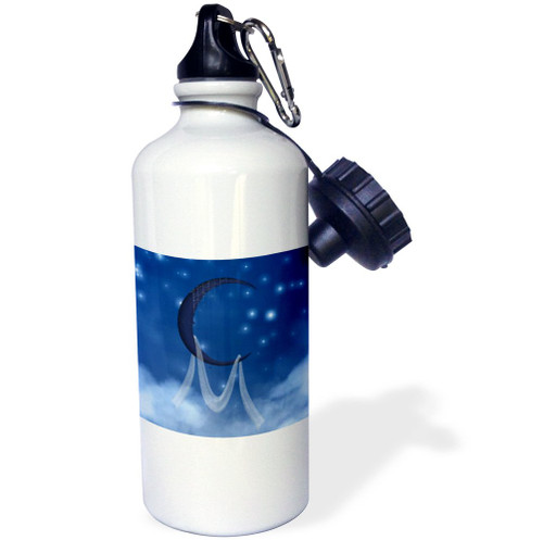 3dRose moon sleeping in the night sky-Sports Water Bottle, 21oz , Multicolored 3dRose moon sleeping in the night sky-Sports Water Bottle, 21oz , Multicolored