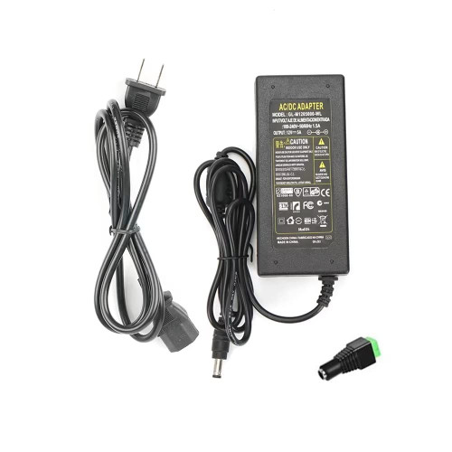 12V 5A Power Supply Adapter AC100-240V to DC12V 60W Transformers with 5.5x2.5mm DC Output Jack for LED Strip Light