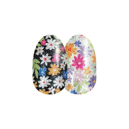 Daisy Me Rolling - Color Street Nail Strips, Multi-Colored Floral Designs, 16 Count (Pack of 1) (FDG319)