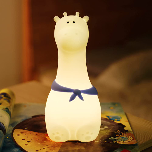 Giraffe Night Light, USB Rechargeable Silicone LED Night Light for Kids, Multicolor Cute Nursery Night Light with Warm White and 7-Color Breathing Mode for Kids, Children, Baby, Bedrooms