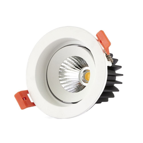 OEIEFE Ultra-Thin Rotatable LED Spotlight Recessed Ceiling Downlight, 3W White Round Panel Wash Wall Lamp, Fire Rated Energy Saving Downlighters Accent Lamps, Bathroom Decoration Lighting Fixtures Baf