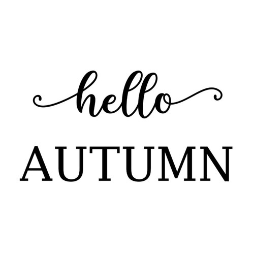 Hello Autumn Outdoors Wall Decoration Wall Stickers Removable Home Decals for Teen Room Bedroom Kitchen Doors Vinyl