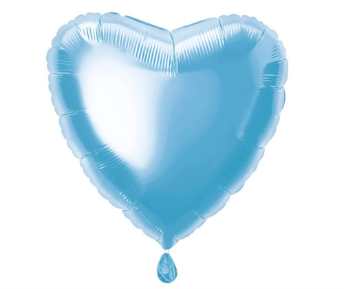 Unique Industries Baby Blue Heart Foil Party Balloon-18 1 Pc