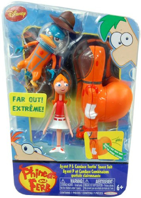 Disney Phineas and Ferb Agent P & Candace Tootin Space Suit Action Figure Set Disney Phineas and Ferb Agent P & Candace Tootin Space Suit Action Figure Set