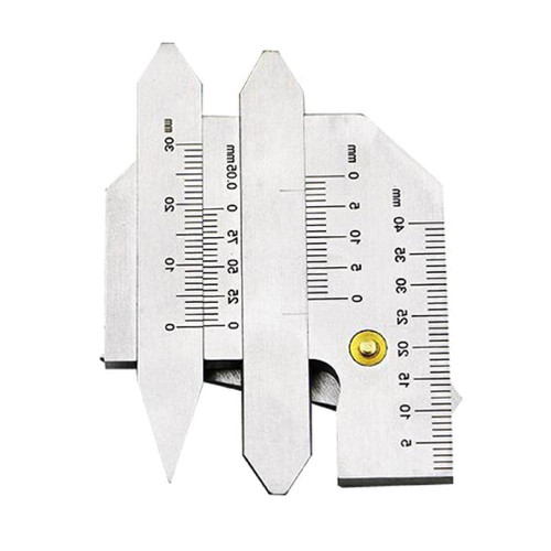ljhnba Stainless Steel 0-75mm Weld Seam Gauge-Welding Inspect-Ruler Weld Measure Caliper Metric Inspection Ruler Measuring Tool