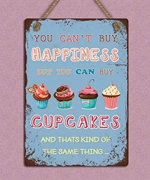 Kexle Shabby ChicSign Happiness is Cupcakes Vintage Retro Tin Metal Decor Sign Home Wall Decor 8x12 Kexle Shabby ChicSign Happiness is Cupcakes Vintage Retro Tin Metal Decor Sign Home Wall Decor 8x12