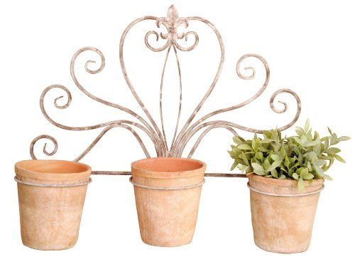 Esschert Design USA AM51 Aged Metal Triple Wall Pot Holder